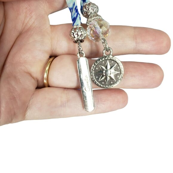 NWT Camilla Frill Sleeve Long Maxi Dress Wings of Luxor Blue Crystal Embellished - Picture 10 of 16